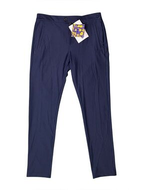 Rhone Navy Blue Seersucker Casual Pull-On Pants Chino NWT M 34x33